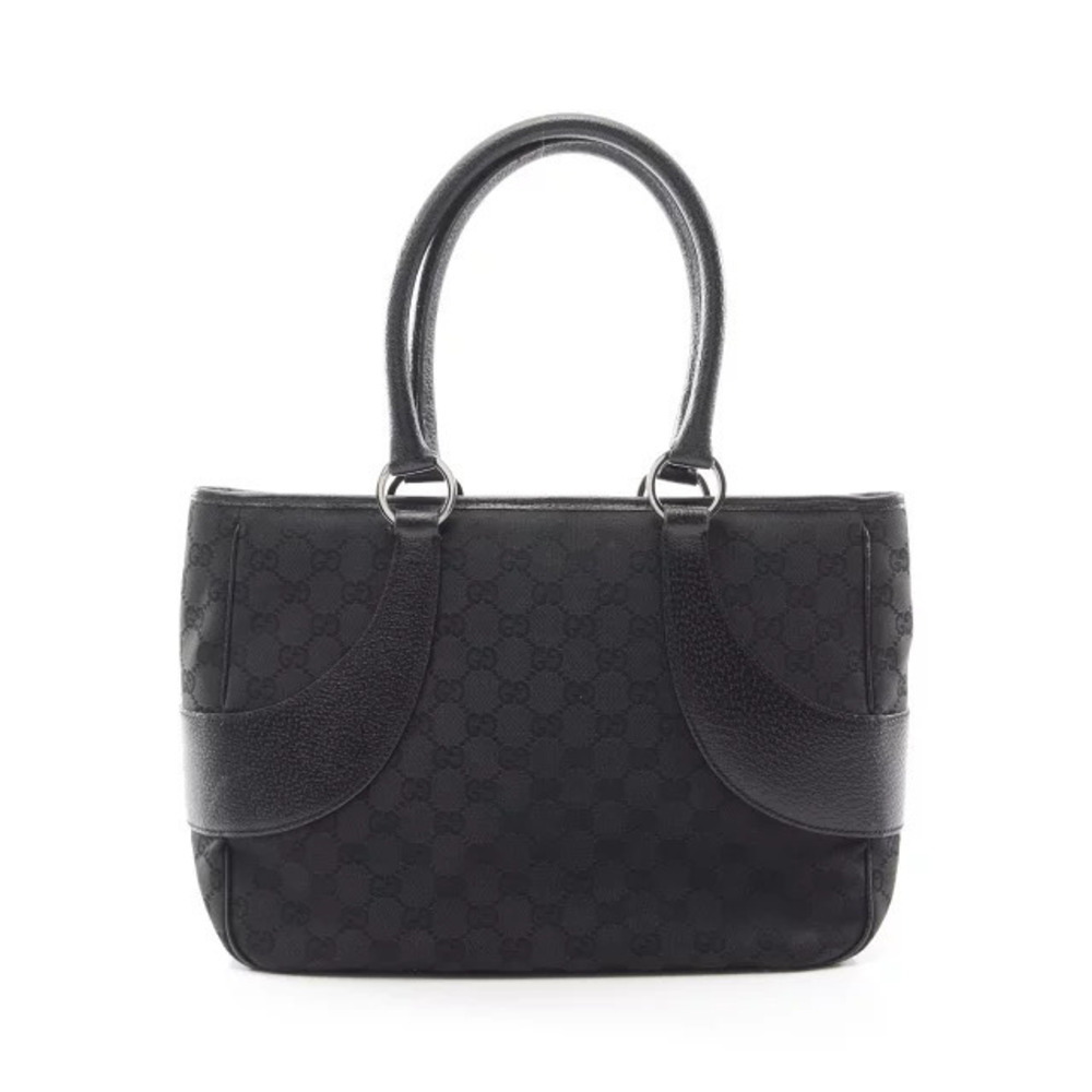 Gucci GG Canvas Shoulder Bag Leather Black